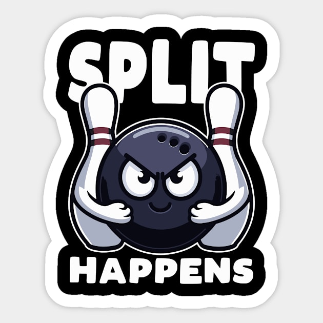 Split Happens Bowling Funny Sticker by valiantbrotha